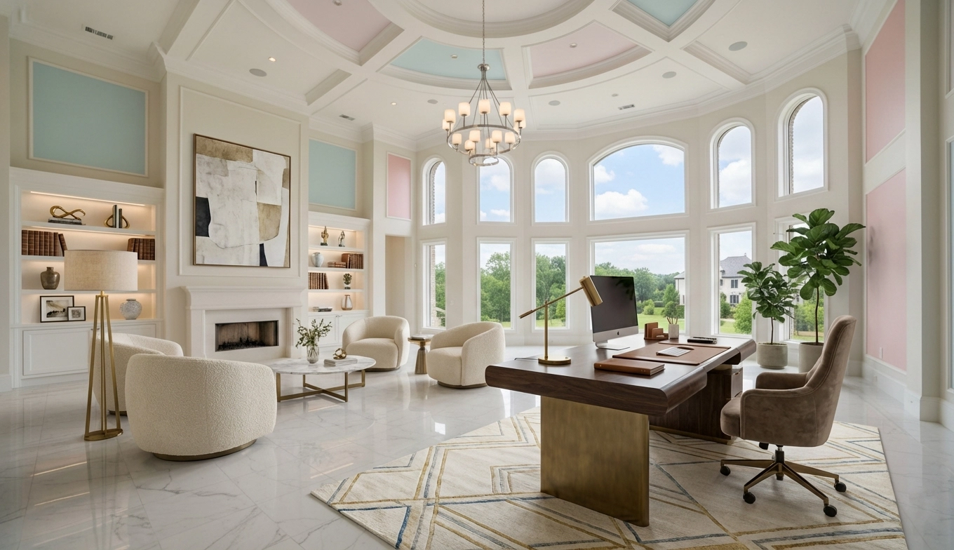 home-office staged in luxury style