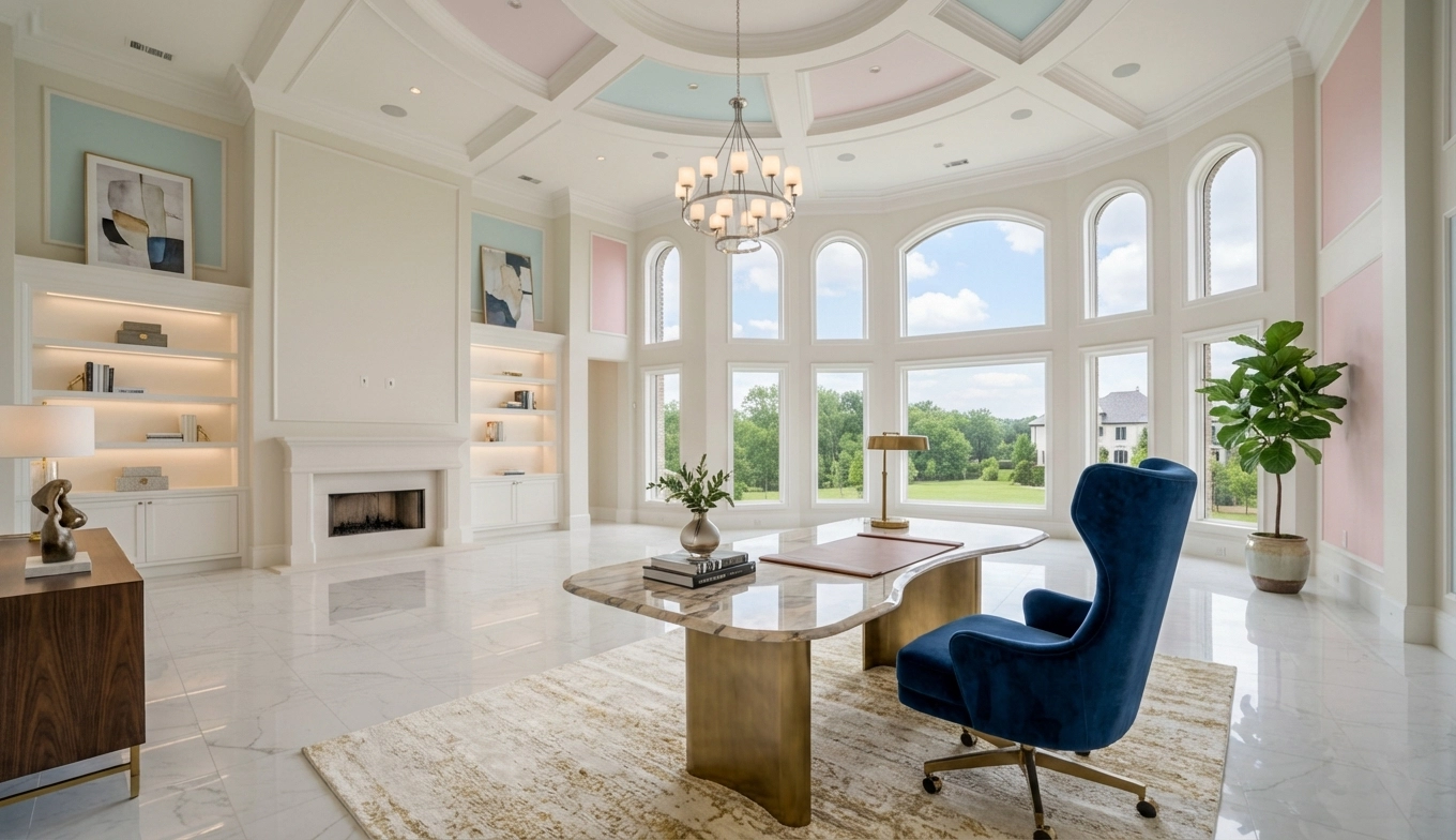 home-office staged in luxury style