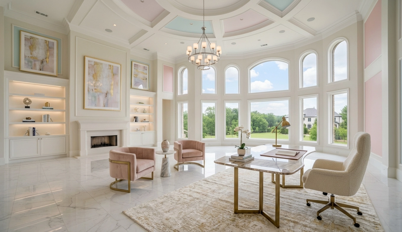 home-office staged in luxury style