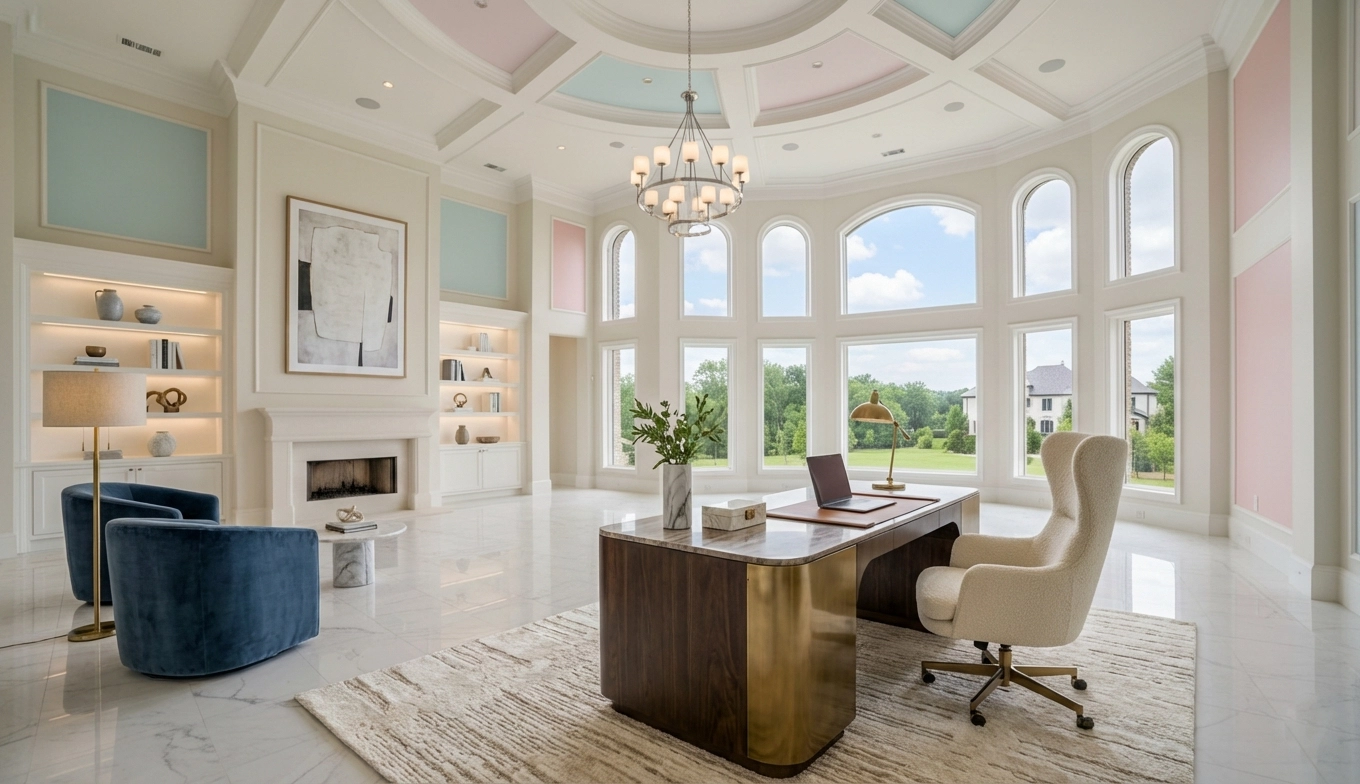 home-office staged in luxury style