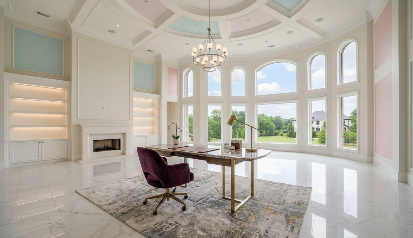 home-office staged in luxury style